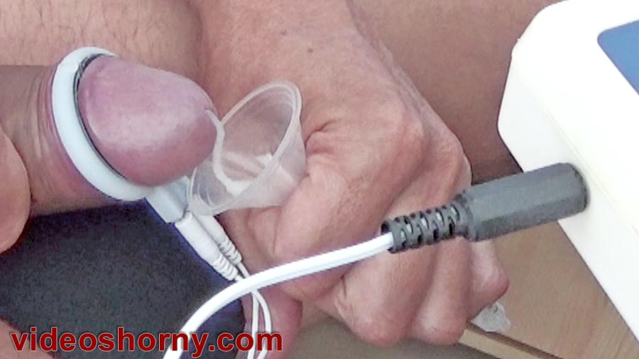 Collecting sperm to fill a 5 ml syringe using a German electrosex device